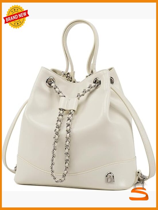 Leather Backpack Purse for Women Convertible Shoulder Bag with Chain Strap main image 6